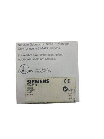 بطاقة الذاكرة الصغيرة SIEMENS SIMATIC 6ES7 953-8LJ20-0AA0