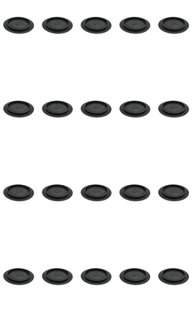 20x Ø 64 GPN 910/3791 غطاء سدادة سوداء