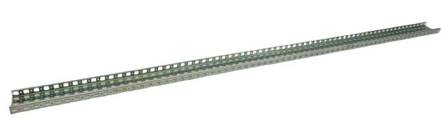 170 x 7.5 x 2.5 cm perforated steel mounting rail