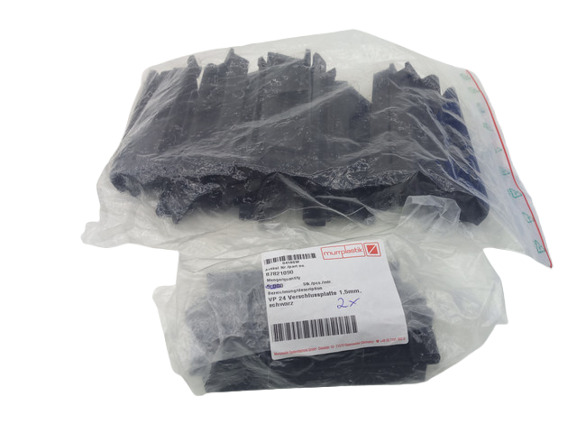 15x Murrplastik 87821090 Closure Plate VP24 1.5mm Black