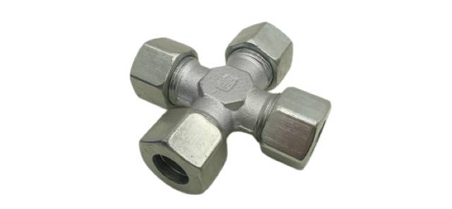 Крестовой стальной оцинкованный фитинг Parker Ermeto 20-S