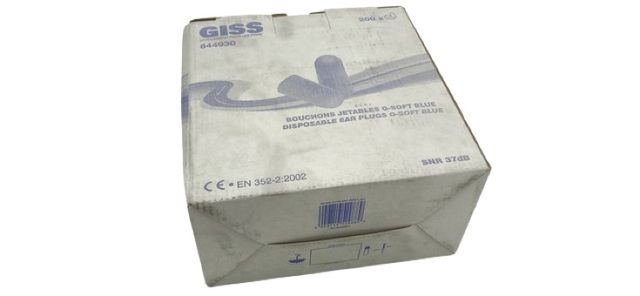 200x Giss 844930 SNR 37 dB G-blue Soft Disposable Earplugs
