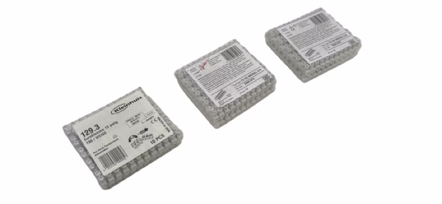 30x Kleinhuis Euroklemme 12 Polig 450V T80 1-4mm² Weiss