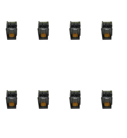 8x Leviton C6CJAKU002 Cat6Plus Snap-In Network Connector