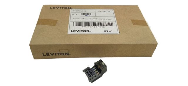 8x Leviton C6CJAKU002 Cat6Plus وصلة شبكة Snap-In