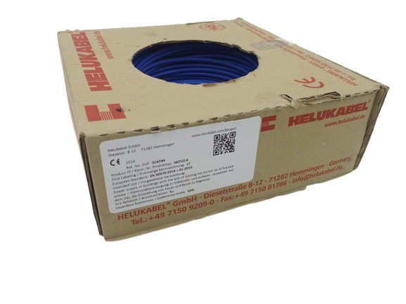 100m Helukabel 309006003 H07V2-K Installation Wire 1x6mm² Blue
