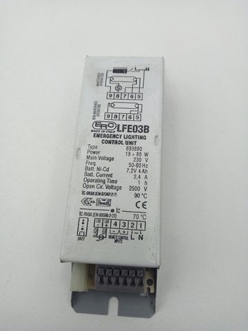 ERC LFE03B Emergency Lighting Control Unit 230V 50-60Hz 4Ah