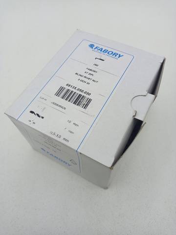 250x صواميل برشام عمياء Fabory 5 OCH 30، 10mm، 0.5-3.0mm