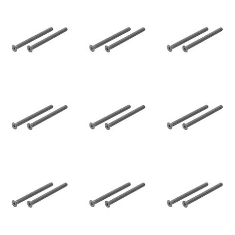 9x Hoppe 8x70mm ZBSET-PTG/SBE-GR/GR-UB-M6-VLL Fastening