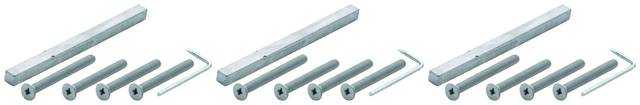 3x Hoppe 12113657 ZBSET-SBE-GR/GR-UB-M6-VLL Комплект крепежа