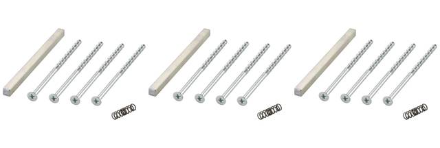3x Hoppe ZBSET-FTG-KH/GR-M5-FLKO-KR-VLL Mounting Set