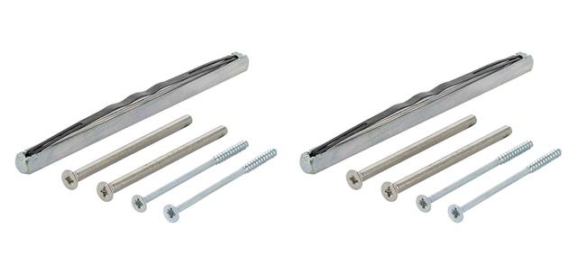2x Hoppe 11509545 ZBSET-SERTOS-GR/GR طقم تثبيت