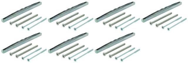 7x Hoppe 11509545 ZBSET-SERTOS-GR/GR طقم تثبيت Sertos