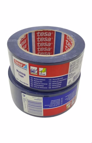 2x 33m Tesa Markierungsband Kennzeichnungsband 50mm PE Blau