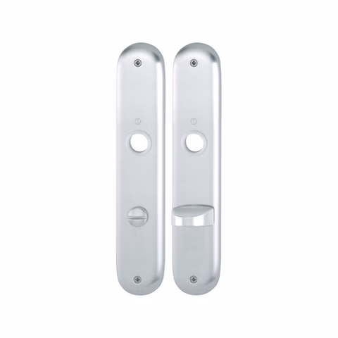 2x Hoppe 2800423 273P Langschild 8mm Aluminium silberfarben