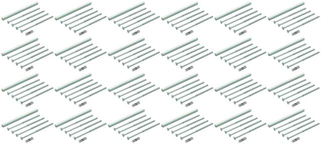 24x Hoppe 11751022 TS 53-63 mm مجموعة تثبيت بعنق قصير