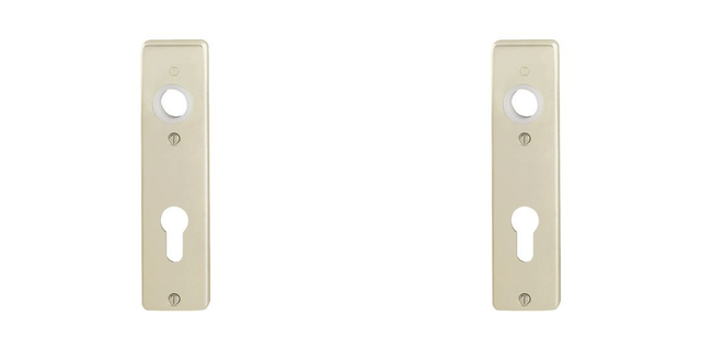 2x Hoppe 3105377 202KP 40mm Short Plate Pair Aluminium