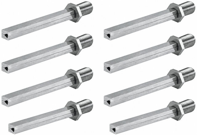 8x Hoppe 6078901 STI-PRF-FDW-M12 10mm Profile Solid Pin