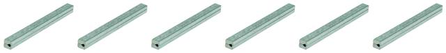 6x Hoppe 519200 STI-PRF 8mm Profile Solid Bolt