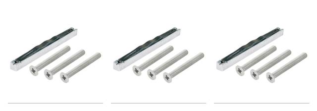 3x Hoppe 2013075 8x140mm Fastening Set