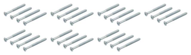 7x Hoppe 11602028 SCHR-HS-MU/GR-M6- 70-75mm Fastening Set