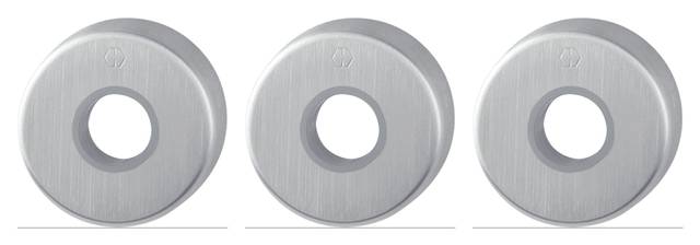 3x Hoppe 2634681 E42KV 37-42mm Door Handle Rosette Pair