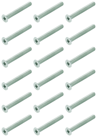18x Hoppe 10806657 SCHR-M6-FLKO-KR برغي ملولب M6x95mm