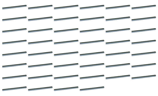 46x GreenteQ 7x7x45mm 398.420/0075 Square Peg 398420/0075