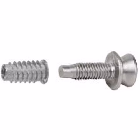 2x Hermat 12402 Befestigung Gewinde M8 Länge 25mm Ø18mm