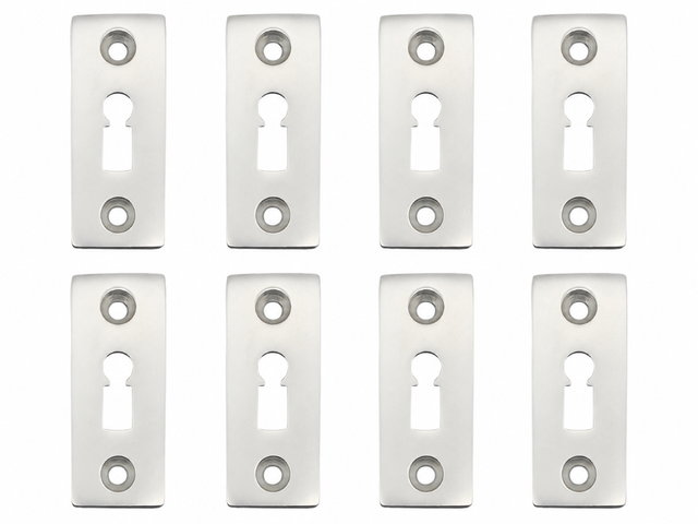 8x FSB 17 1755 Key Rosette Aluminum Natural Color
