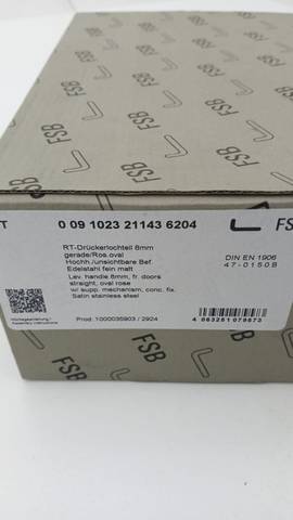 FSB 0 09 1023 21143 6204 8mm Door Lever Hole Cover Oval Rosette