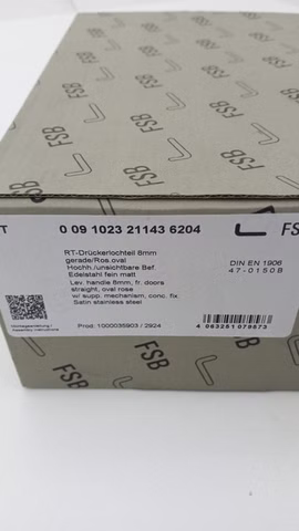 FSB 0 09 1023 21143 6204 8mm Türdrückerlochteil Rosette Oval