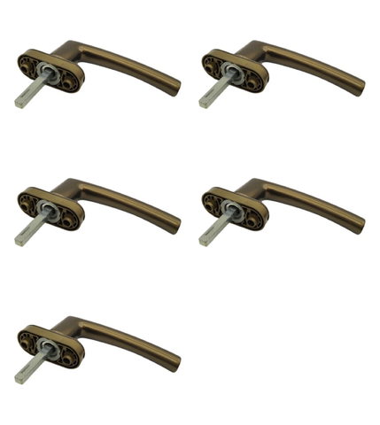 5x Roto 618712 0200/U26 43/7 mm Tilt and Turn Window Handle