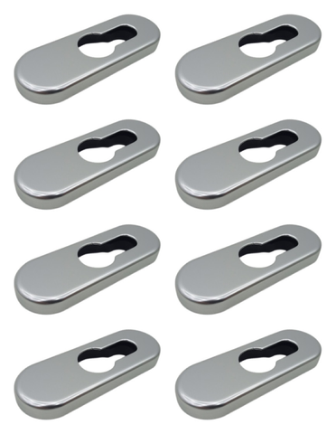 8x Roto 494466 49PS Balcony Door Key Rosette Natural Silver