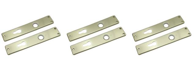 3x Hoppe 611355 201PI لوح باب طويل، زوج لوحتي باب