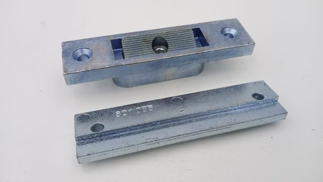 3x KFV 3195533 116-06 Schiebetürschloss Glanzverzinkt