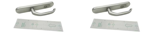2x GreenteQ 271.272/0106 PZ 92mm Half Set Exterior Lever Handle