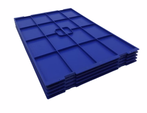 5x D65 600x400 Auflagedeckel fabrikneue Deckel für R-KLT Blau