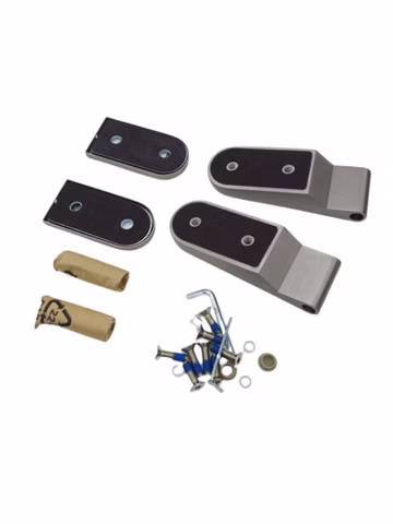 Hermat 9263 Glastürband 2-teilig Studiobohrunq Edelstahlfarb