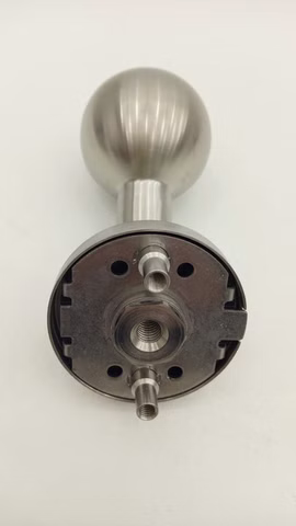 Ogro 3548V/6500 Türknopf Gekröpft Auf Runder Rosette stahl