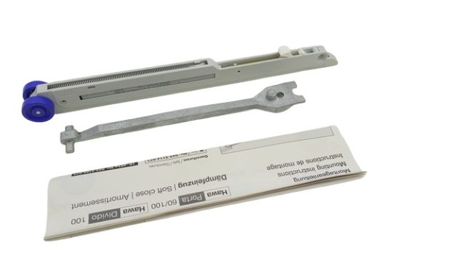 Амортизирующая фурнитура Hawa 0423102072 Bau 60 для дверей весом 10–60Kg