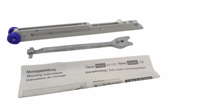 Hawa 042.3102.071 Dempingsset Schuifdeur Eku Hout/Alu/Glas