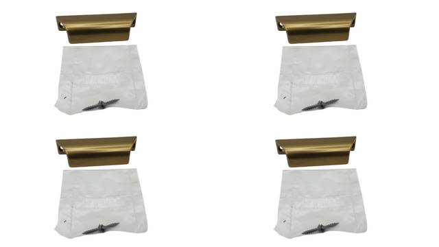 4x Hoppe 673568 90mm Balcony Door Handle 673-568 Pull Handle