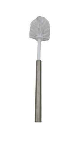 3x Toilet Brush Made of Stainless Steel Brush with White Bristles