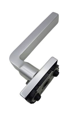01805 Modern Door Handle Set Aluminum Silver