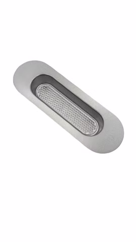 2x Hoppe 422 Schiebetur-Muschel F9 Aluminium Stahlfarben