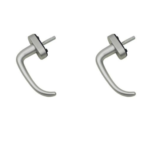 2x HOPPE 10763108 0301/US956 Window Handle Secustik