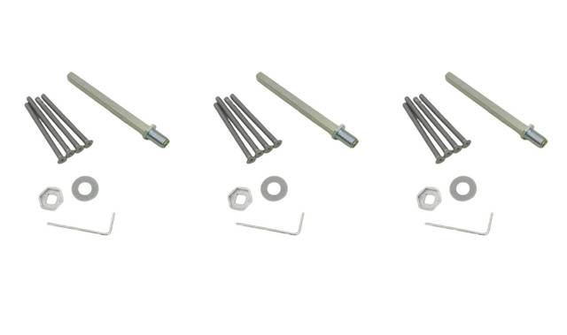 3x Hoppe 12114364 ZBSETSBE-KN/GR-UB طقم تثبيت مجلفن