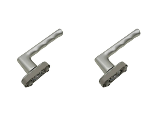 2x HOPPE 11750200 0700/U26/49PNS Hamburg Rosette Set