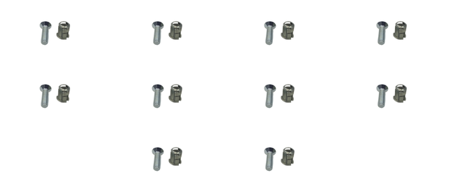 10x HOPPE 1955221 Blind Threaded Nut M6 Iron Nut 1955-221
